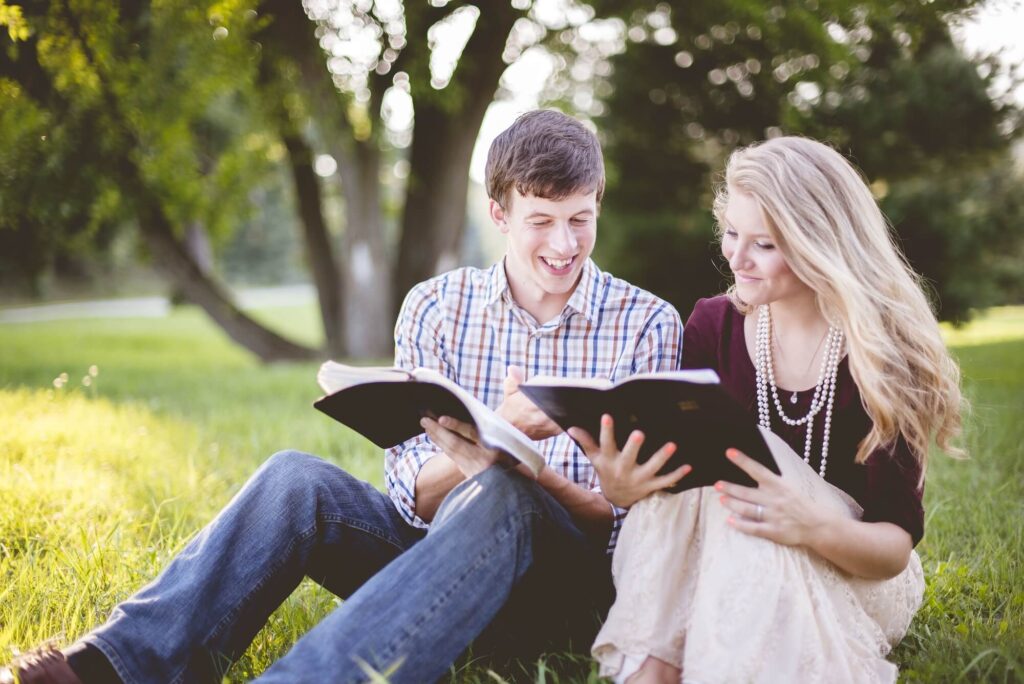 christian believing couple on a date